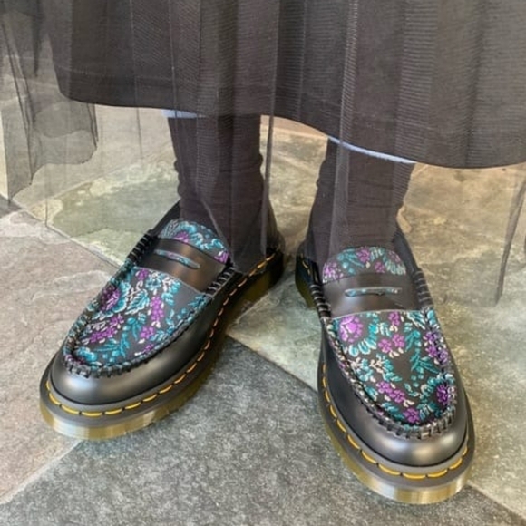 DR. MARTENS PENTON FLORAL JACQUARD LOAFERS - Picture 7 of 10